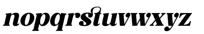 Vintage Glamour Extrabold Italic Font LOWERCASE