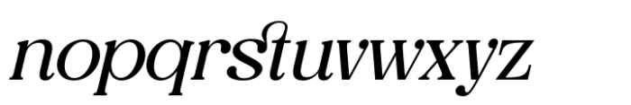 Vintage Glamour Light Italic Font LOWERCASE