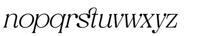 Vintage Glamour Thin Italic Font LOWERCASE