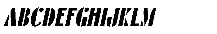 Vintage Moderne JNL Oblique Font UPPERCASE
