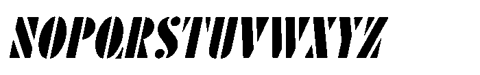 Vintage Moderne JNL Oblique Font UPPERCASE