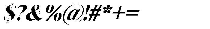 Vintora Serif Black Italic Font OTHER CHARS