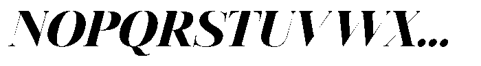 Vintora Serif Black Italic Font UPPERCASE
