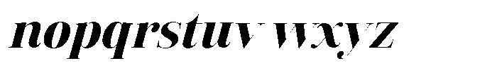 Vintora Serif Black Italic Font LOWERCASE