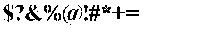 Vintora Serif Black Font OTHER CHARS