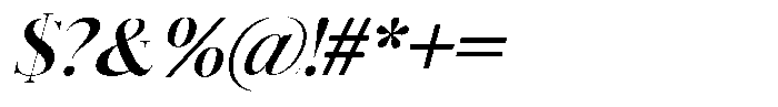 Vintora Serif Bold Italic Font OTHER CHARS