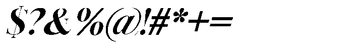 Vintora Serif Extra Bold Italic Font OTHER CHARS