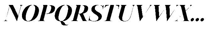 Vintora Serif Extra Bold Italic Font UPPERCASE