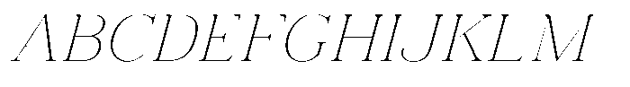 Vintora Serif Extra Light Italic Font UPPERCASE