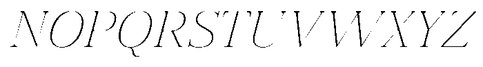 Vintora Serif Extra Light Italic Font UPPERCASE