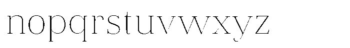 Vintora Serif Extra Light Font LOWERCASE