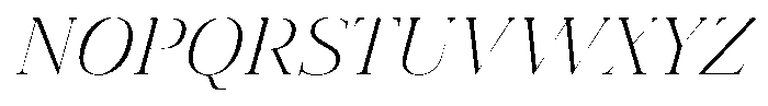 Vintora Serif Light Italic Font UPPERCASE