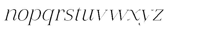 Vintora Serif Light Italic Font LOWERCASE