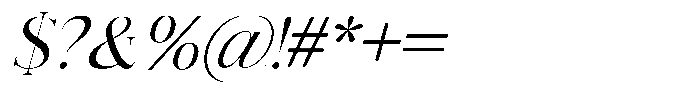 Vintora Serif Medium Italic Font OTHER CHARS