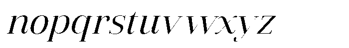 Vintora Serif Medium Italic Font LOWERCASE