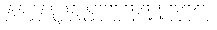 Vintora Serif Thin Italic Font UPPERCASE
