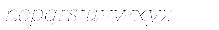 Vintora Serif Thin Italic Font LOWERCASE