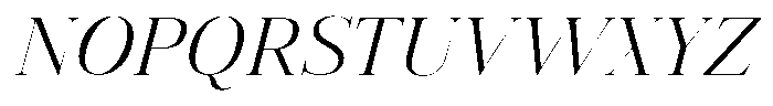 Vintora Serif Variable Black Italic Font UPPERCASE