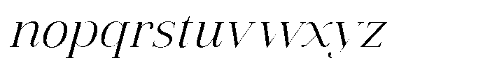 Vintora Serif Variable Black Italic Font LOWERCASE