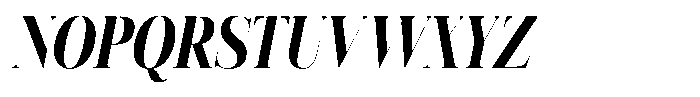 Vintora Serif Vintora Black Condensed Italic Font UPPERCASE