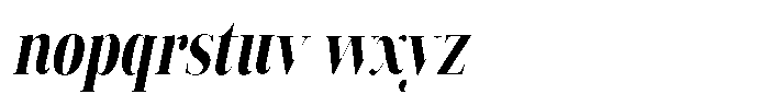 Vintora Serif Vintora Black Condensed Italic Font LOWERCASE