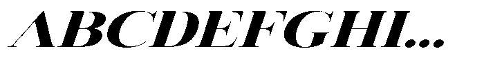 Vintora Serif Vintora Black Expanded Italic Font UPPERCASE