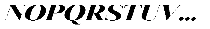 Vintora Serif Vintora Black Expanded Italic Font UPPERCASE