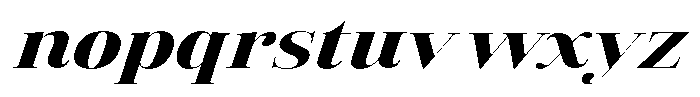 Vintora Serif Vintora Black Expanded Italic Font LOWERCASE