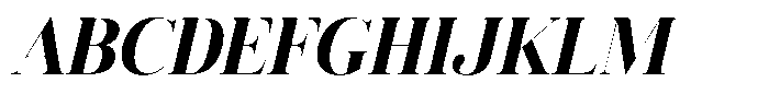 Vintora Serif Vintora Black Semi Condensed Italic Font UPPERCASE