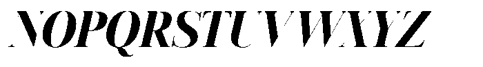 Vintora Serif Vintora Black Semi Condensed Italic Font UPPERCASE