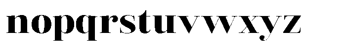 Vintora Serif Vintora Black Semi Expanded Font LOWERCASE