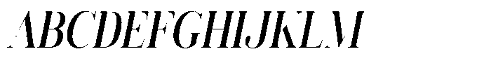Vintora Serif Vintora Bold Condensed Italic Font UPPERCASE