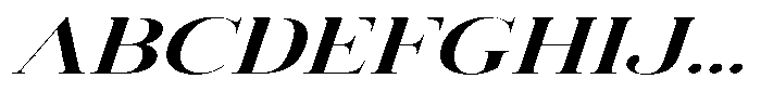 Vintora Serif Vintora Bold Expanded Italic Font UPPERCASE