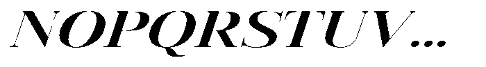 Vintora Serif Vintora Bold Expanded Italic Font UPPERCASE