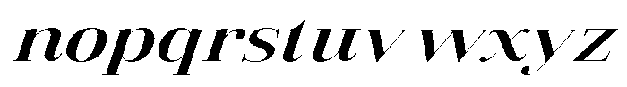 Vintora Serif Vintora Bold Expanded Italic Font LOWERCASE