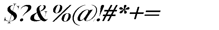 Vintora Serif Vintora Bold Sem Exp Italic Font OTHER CHARS