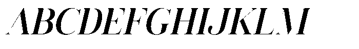 Vintora Serif Vintora Bold Semi Condensed Italic Font UPPERCASE