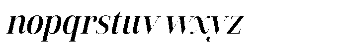 Vintora Serif Vintora Bold Semi Condensed Italic Font LOWERCASE