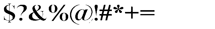 Vintora Serif Vintora Bold Semi Expanded Font OTHER CHARS