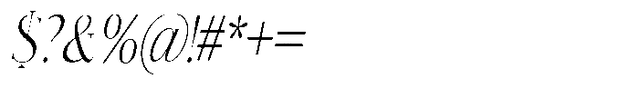 Vintora Serif Vintora Condensed Italic Font OTHER CHARS