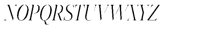 Vintora Serif Vintora Condensed Italic Font UPPERCASE