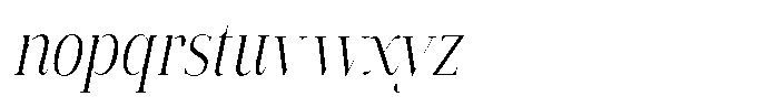 Vintora Serif Vintora Condensed Italic Font LOWERCASE