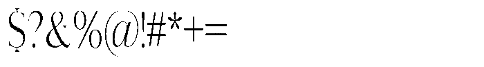 Vintora Serif Vintora Condensed Font OTHER CHARS