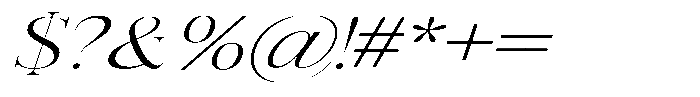 Vintora Serif Vintora Expanded Italic Font OTHER CHARS