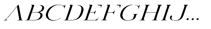 Vintora Serif Vintora Expanded Italic Font UPPERCASE