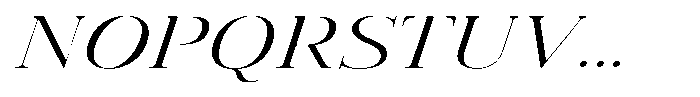 Vintora Serif Vintora Expanded Italic Font UPPERCASE