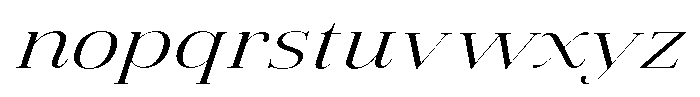 Vintora Serif Vintora Expanded Italic Font LOWERCASE
