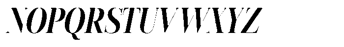 Vintora Serif Vintora Extra Bold Condensed Italic Font UPPERCASE