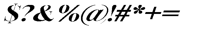 Vintora Serif Vintora Extra Bold Exp Italic Font OTHER CHARS