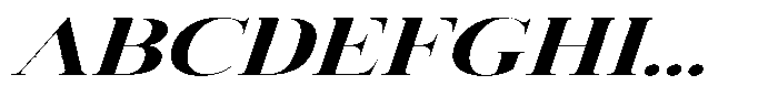 Vintora Serif Vintora Extra Bold Exp Italic Font UPPERCASE